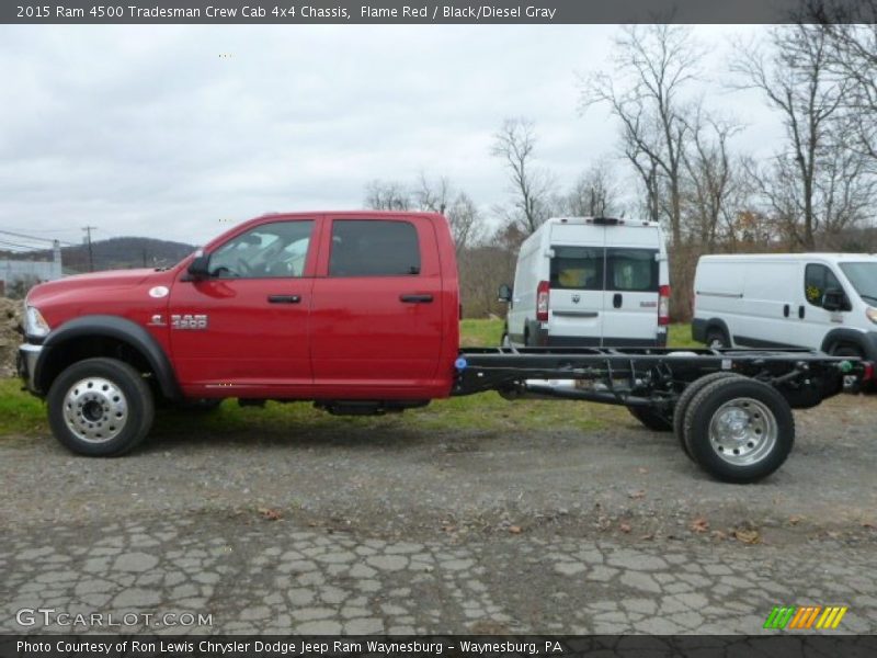  2015 4500 Tradesman Crew Cab 4x4 Chassis Flame Red
