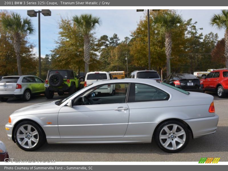 Titanium Silver Metallic / Grey 2001 BMW 3 Series 325i Coupe