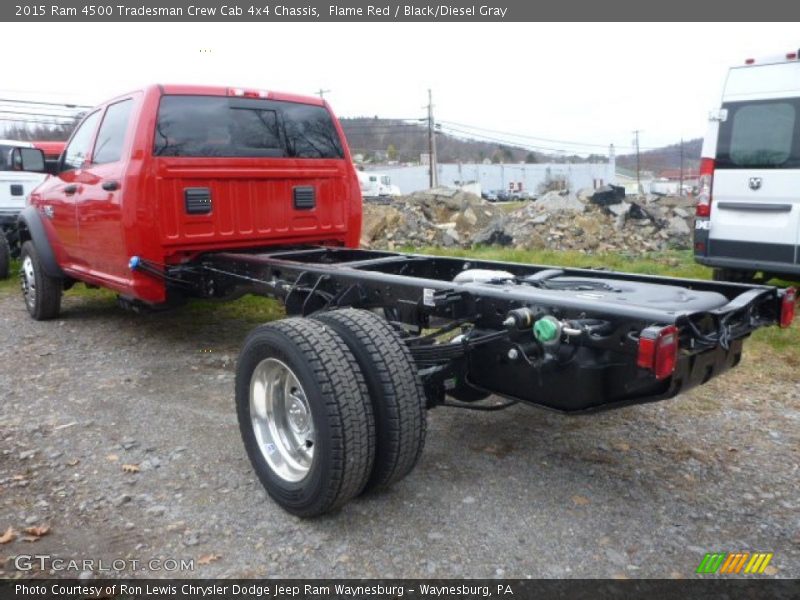 Flame Red / Black/Diesel Gray 2015 Ram 4500 Tradesman Crew Cab 4x4 Chassis