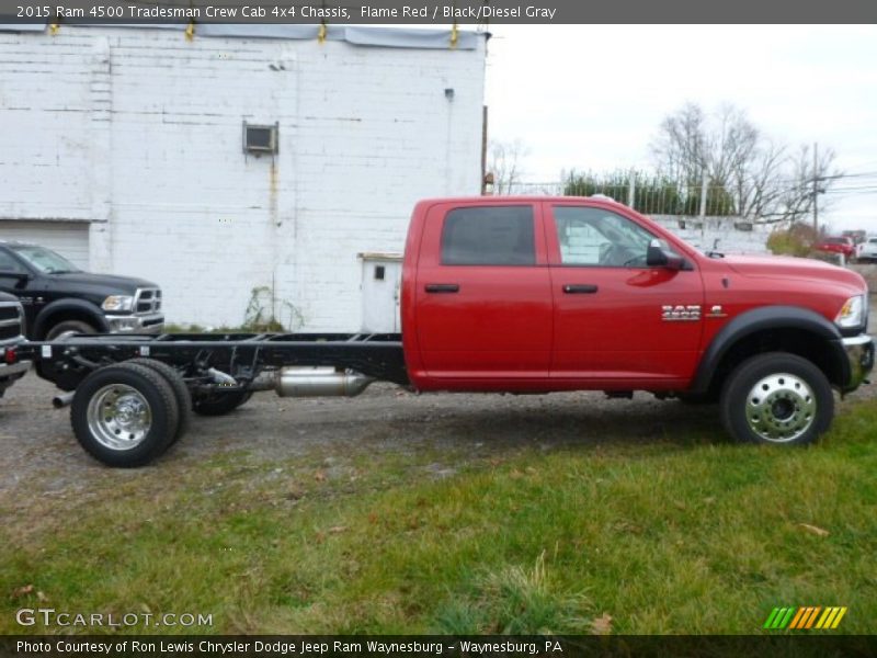 Flame Red / Black/Diesel Gray 2015 Ram 4500 Tradesman Crew Cab 4x4 Chassis