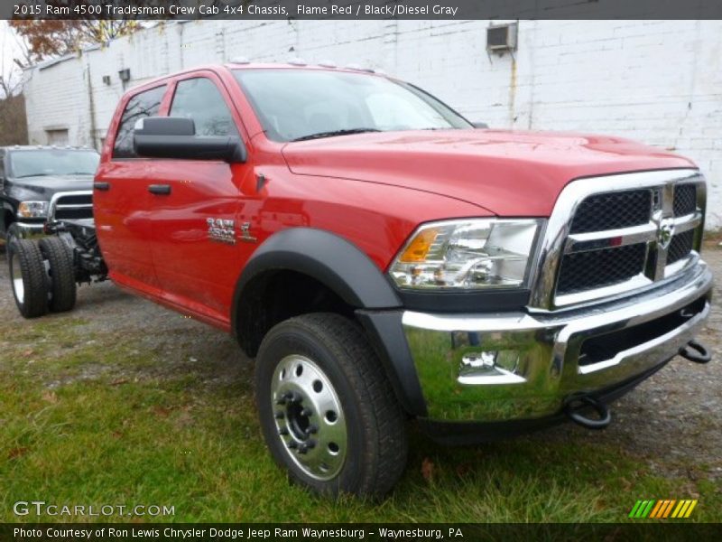 Front 3/4 View of 2015 4500 Tradesman Crew Cab 4x4 Chassis