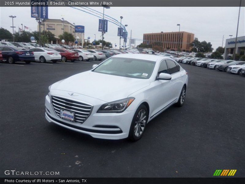 Casablanca White / Black 2015 Hyundai Genesis 3.8 Sedan