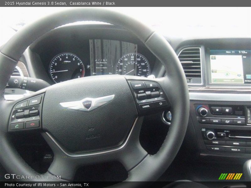 Casablanca White / Black 2015 Hyundai Genesis 3.8 Sedan