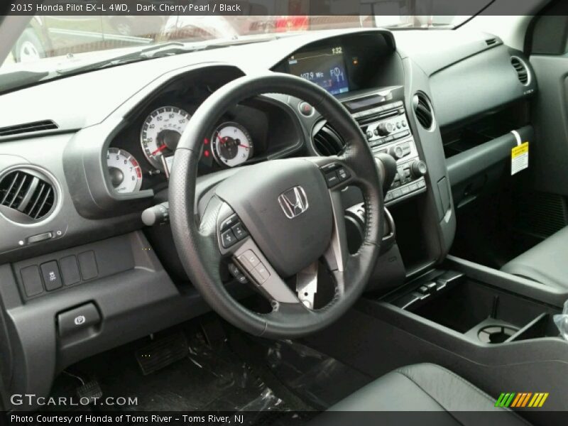 Dark Cherry Pearl / Black 2015 Honda Pilot EX-L 4WD