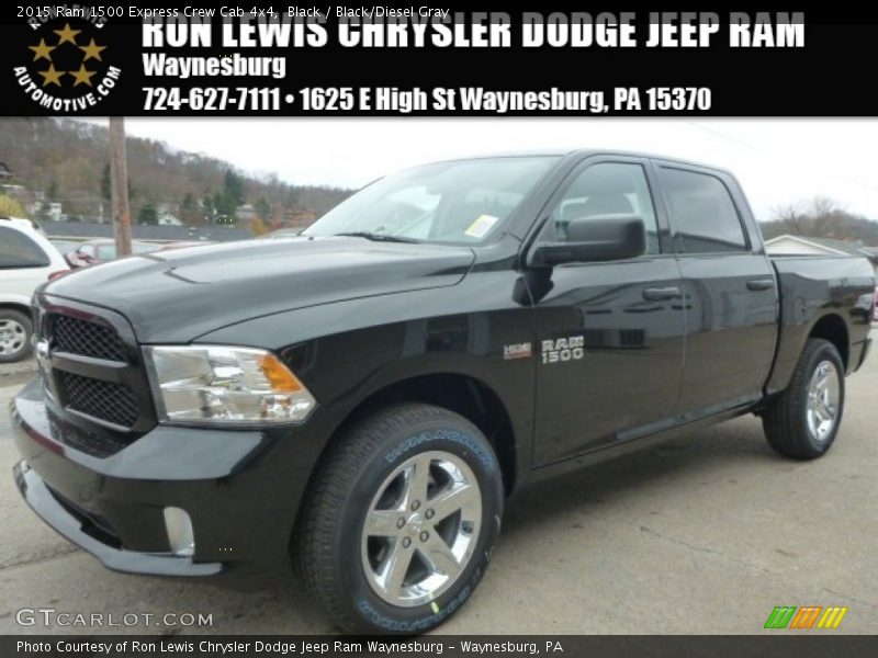 Black / Black/Diesel Gray 2015 Ram 1500 Express Crew Cab 4x4