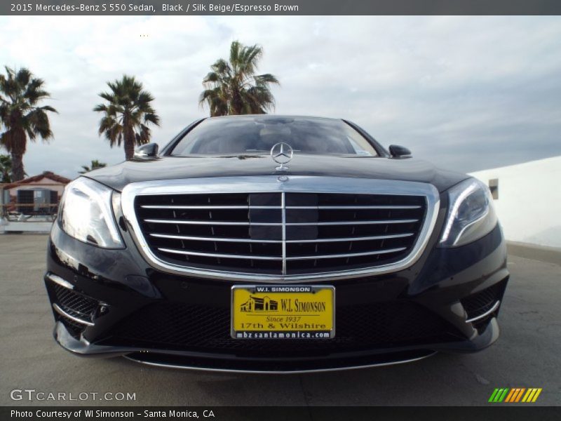 Black / Silk Beige/Espresso Brown 2015 Mercedes-Benz S 550 Sedan