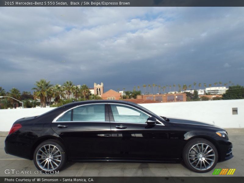Black / Silk Beige/Espresso Brown 2015 Mercedes-Benz S 550 Sedan
