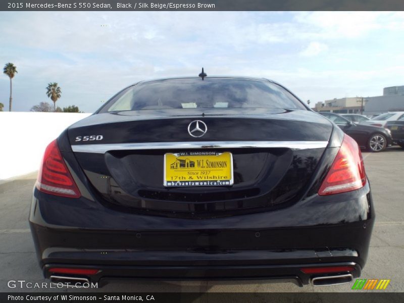 Black / Silk Beige/Espresso Brown 2015 Mercedes-Benz S 550 Sedan