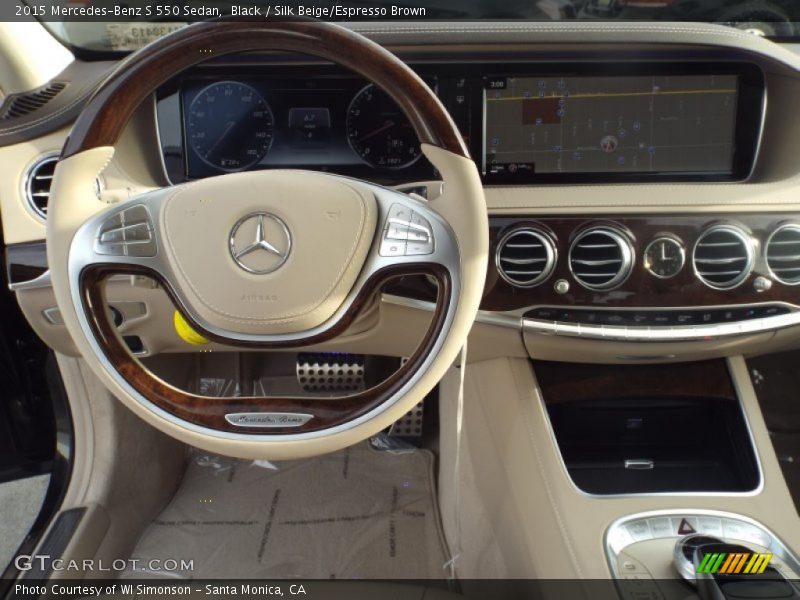 Black / Silk Beige/Espresso Brown 2015 Mercedes-Benz S 550 Sedan