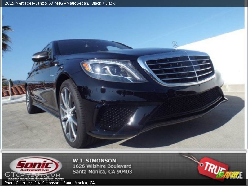 Black / Black 2015 Mercedes-Benz S 63 AMG 4Matic Sedan