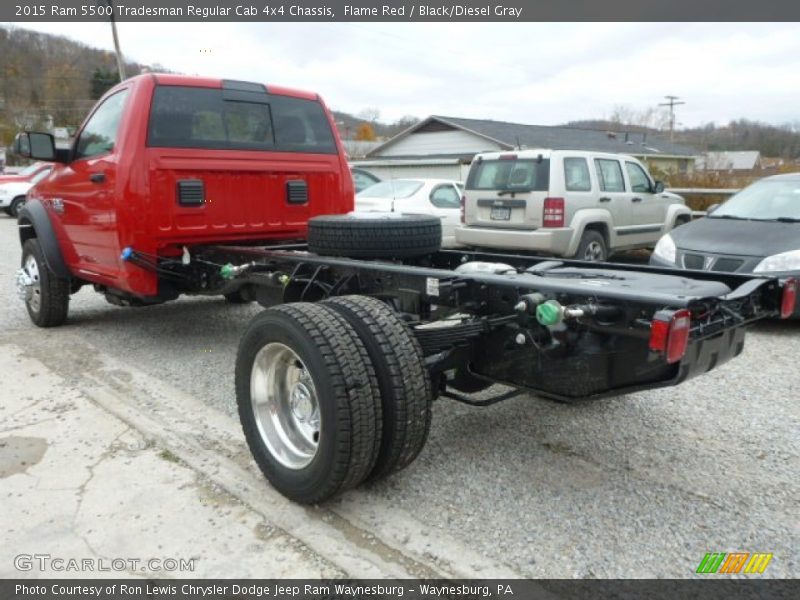 Flame Red / Black/Diesel Gray 2015 Ram 5500 Tradesman Regular Cab 4x4 Chassis