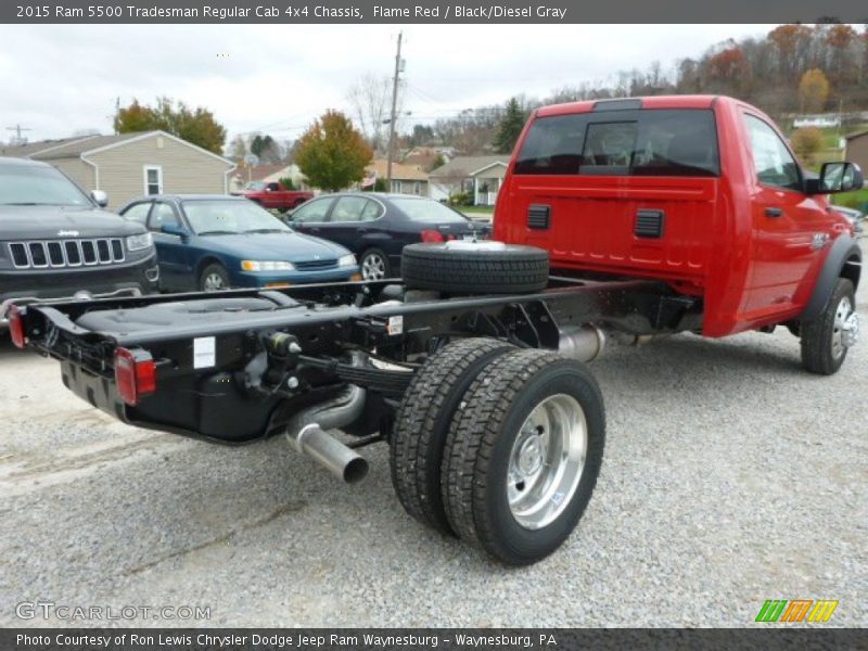 Flame Red / Black/Diesel Gray 2015 Ram 5500 Tradesman Regular Cab 4x4 Chassis