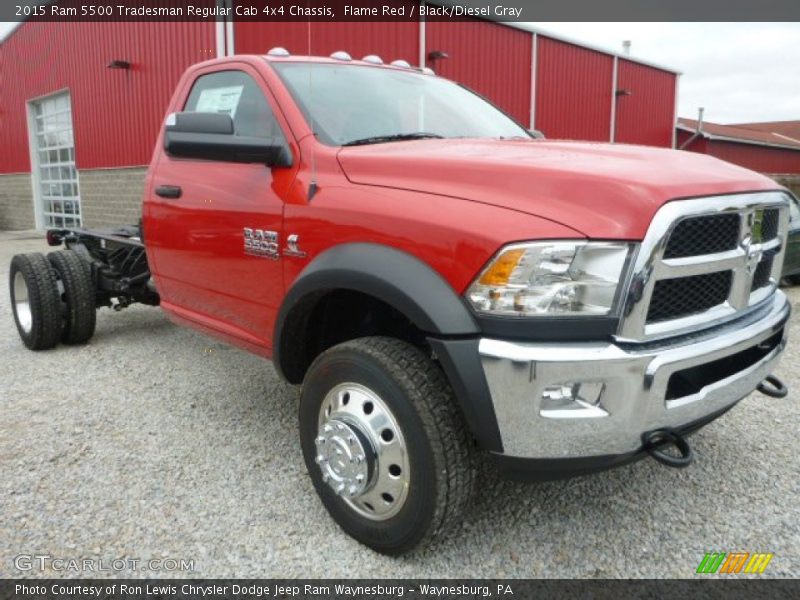 Front 3/4 View of 2015 5500 Tradesman Regular Cab 4x4 Chassis