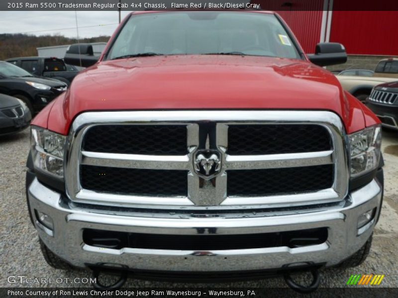 Flame Red / Black/Diesel Gray 2015 Ram 5500 Tradesman Regular Cab 4x4 Chassis