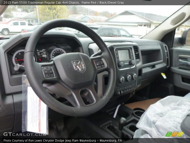  2015 5500 Tradesman Regular Cab 4x4 Chassis Black/Diesel Gray Interior