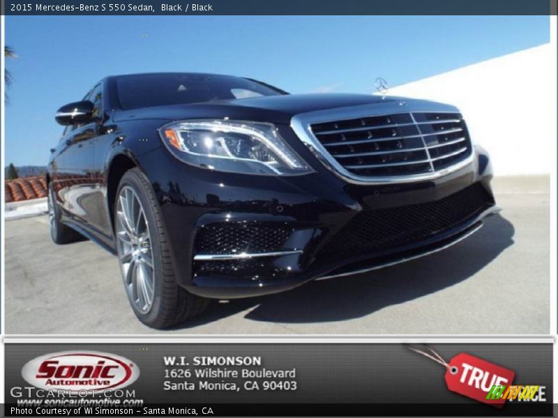 Black / Black 2015 Mercedes-Benz S 550 Sedan
