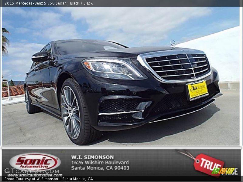 Black / Black 2015 Mercedes-Benz S 550 Sedan