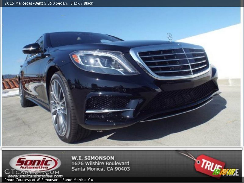 Black / Black 2015 Mercedes-Benz S 550 Sedan