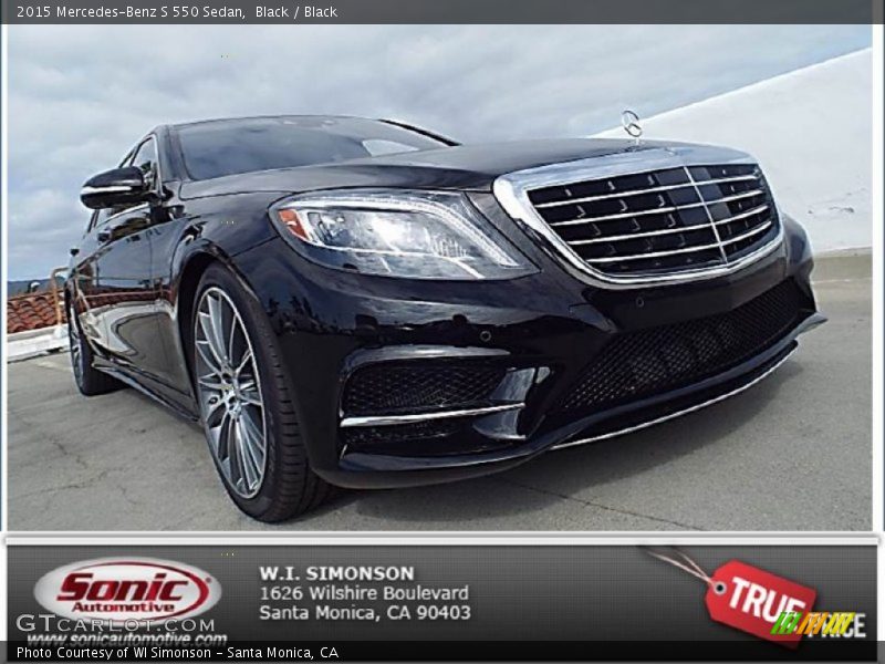 Black / Black 2015 Mercedes-Benz S 550 Sedan