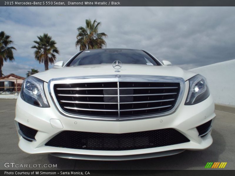 Diamond White Metallic / Black 2015 Mercedes-Benz S 550 Sedan