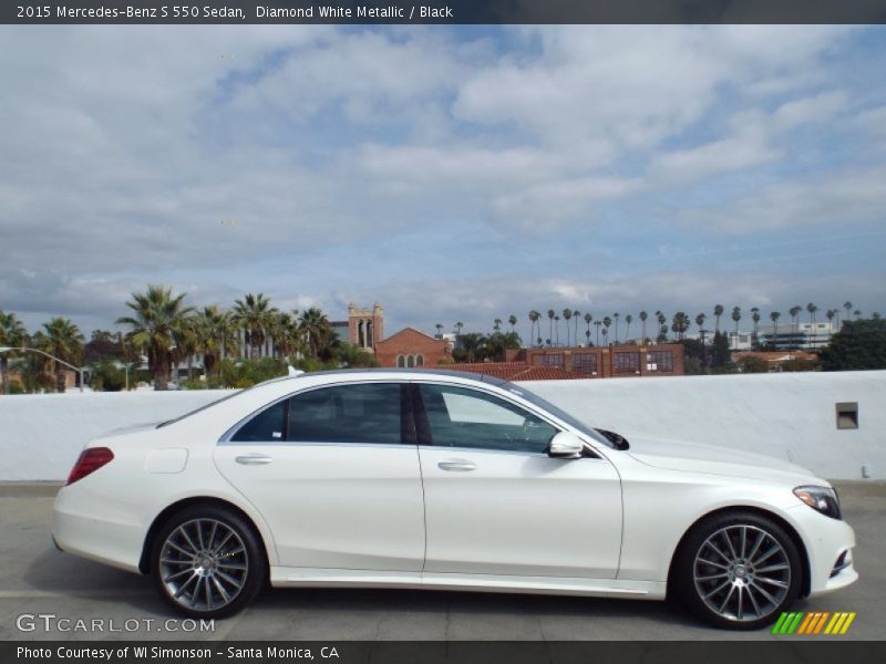 Diamond White Metallic / Black 2015 Mercedes-Benz S 550 Sedan