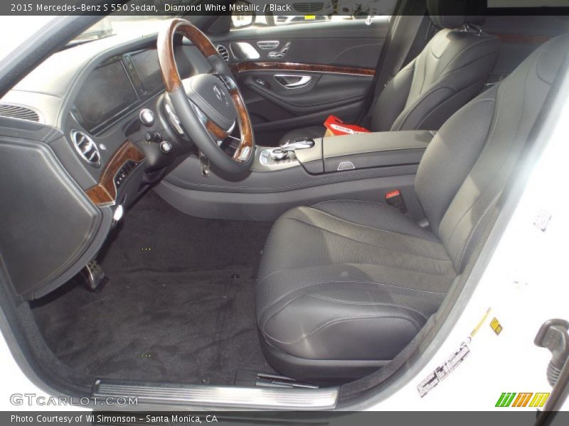 Diamond White Metallic / Black 2015 Mercedes-Benz S 550 Sedan