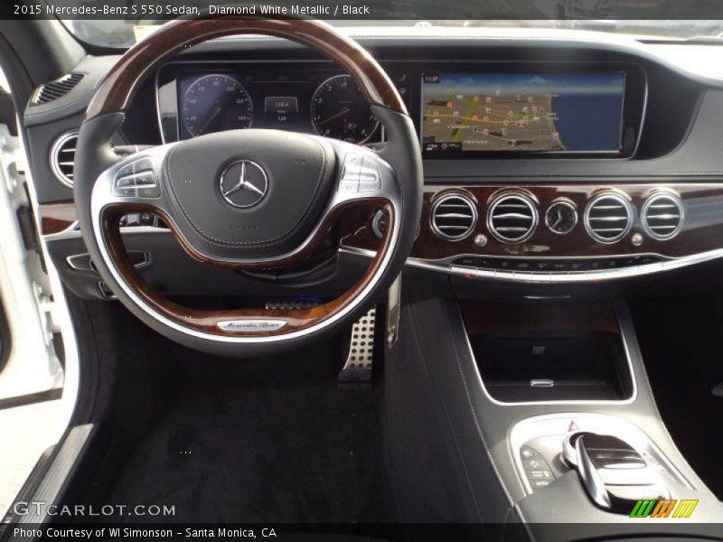 Diamond White Metallic / Black 2015 Mercedes-Benz S 550 Sedan
