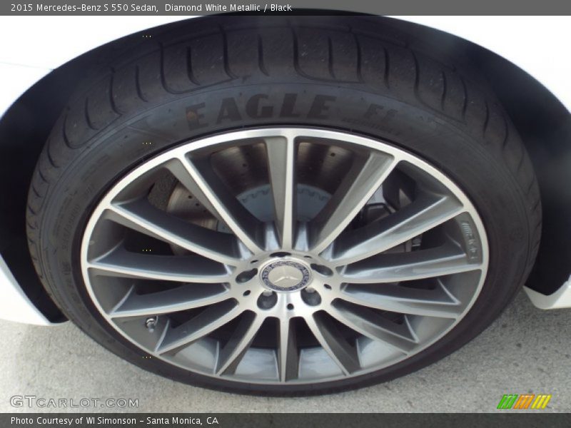 Diamond White Metallic / Black 2015 Mercedes-Benz S 550 Sedan