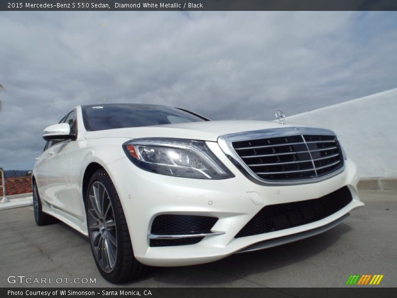 Diamond White Metallic / Black 2015 Mercedes-Benz S 550 Sedan