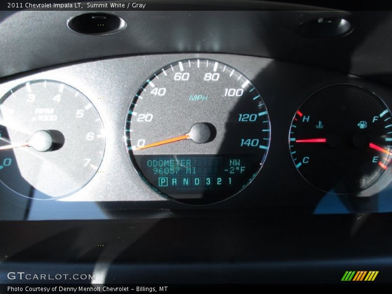 Summit White / Gray 2011 Chevrolet Impala LT
