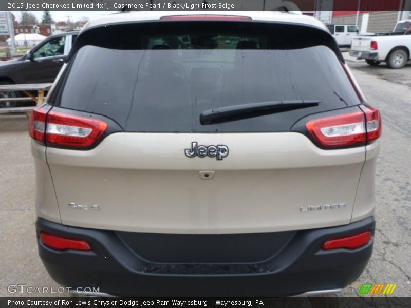 Cashmere Pearl / Black/Light Frost Beige 2015 Jeep Cherokee Limited 4x4
