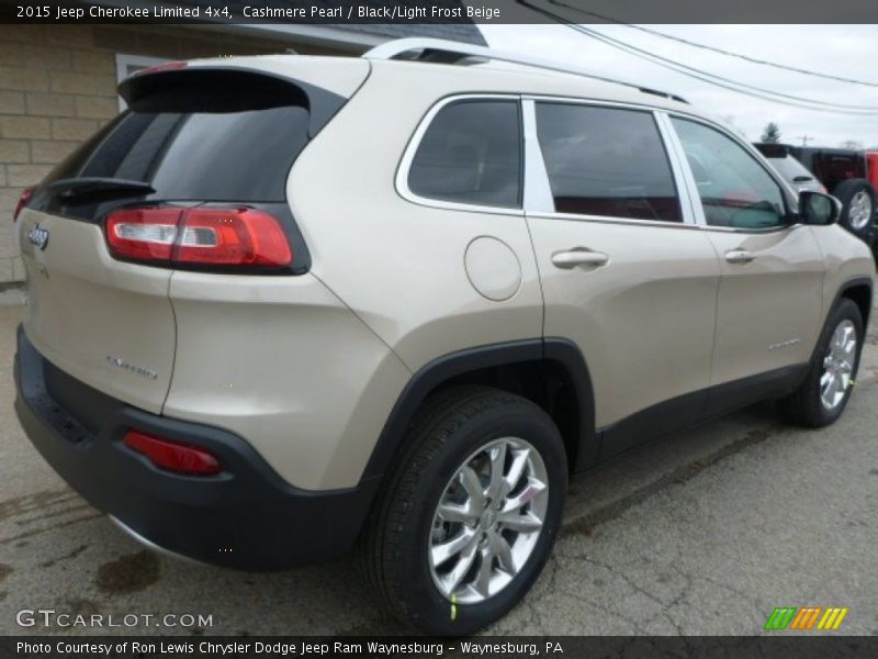 Cashmere Pearl / Black/Light Frost Beige 2015 Jeep Cherokee Limited 4x4