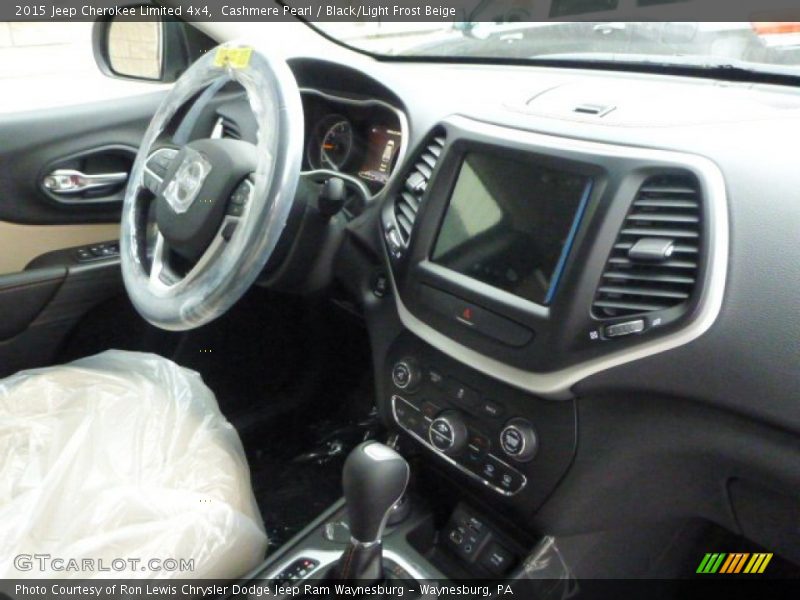 Cashmere Pearl / Black/Light Frost Beige 2015 Jeep Cherokee Limited 4x4