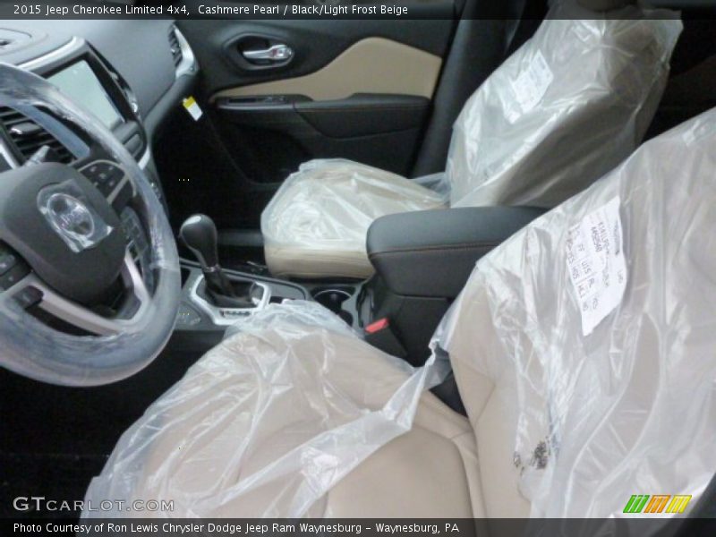 Cashmere Pearl / Black/Light Frost Beige 2015 Jeep Cherokee Limited 4x4