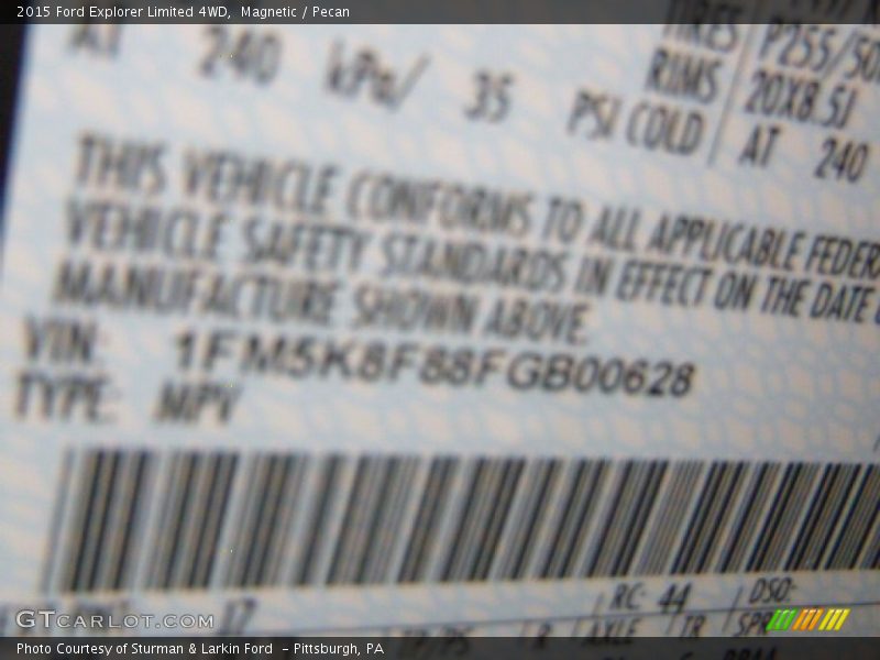 Magnetic / Pecan 2015 Ford Explorer Limited 4WD