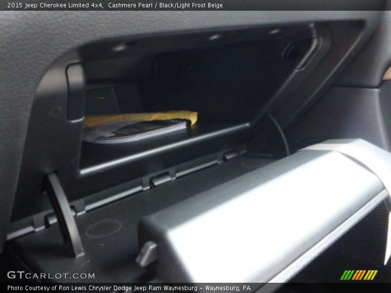 Cashmere Pearl / Black/Light Frost Beige 2015 Jeep Cherokee Limited 4x4