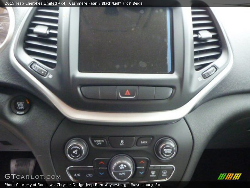 Cashmere Pearl / Black/Light Frost Beige 2015 Jeep Cherokee Limited 4x4