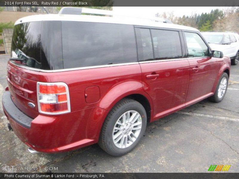 Ruby Red / Charcoal Black 2014 Ford Flex SEL
