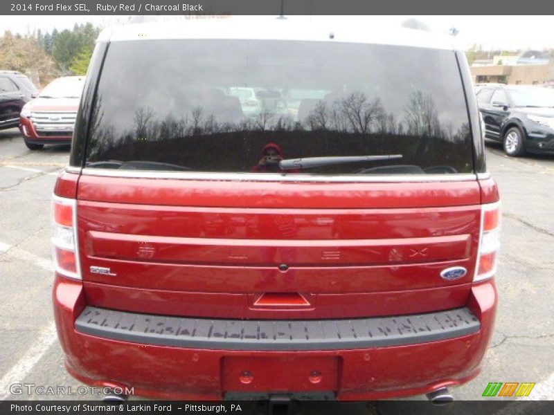 Ruby Red / Charcoal Black 2014 Ford Flex SEL