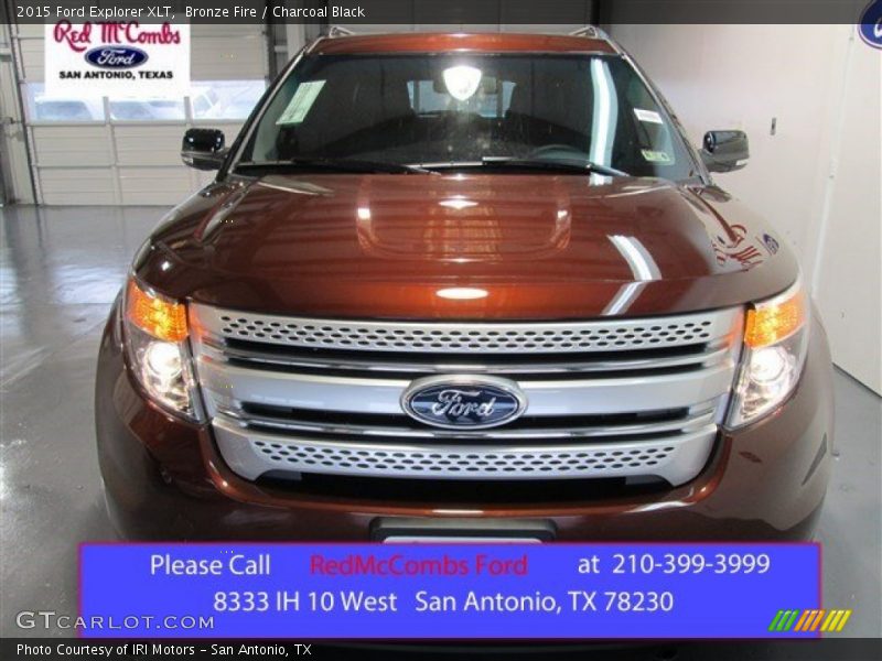 Bronze Fire / Charcoal Black 2015 Ford Explorer XLT