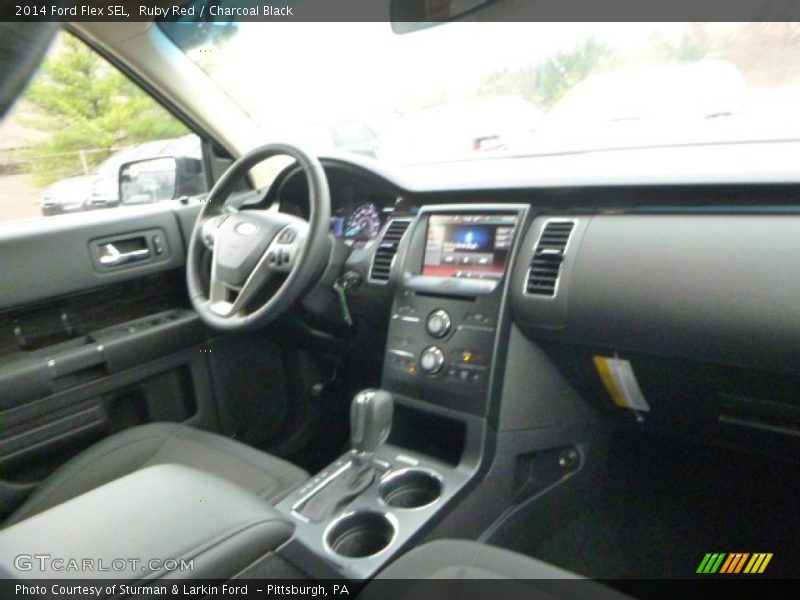 Ruby Red / Charcoal Black 2014 Ford Flex SEL