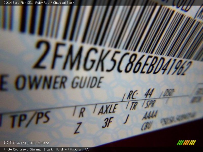 Ruby Red / Charcoal Black 2014 Ford Flex SEL