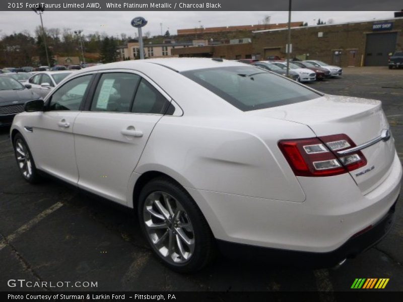 White Platinum Metallic / Charcoal Black 2015 Ford Taurus Limited AWD