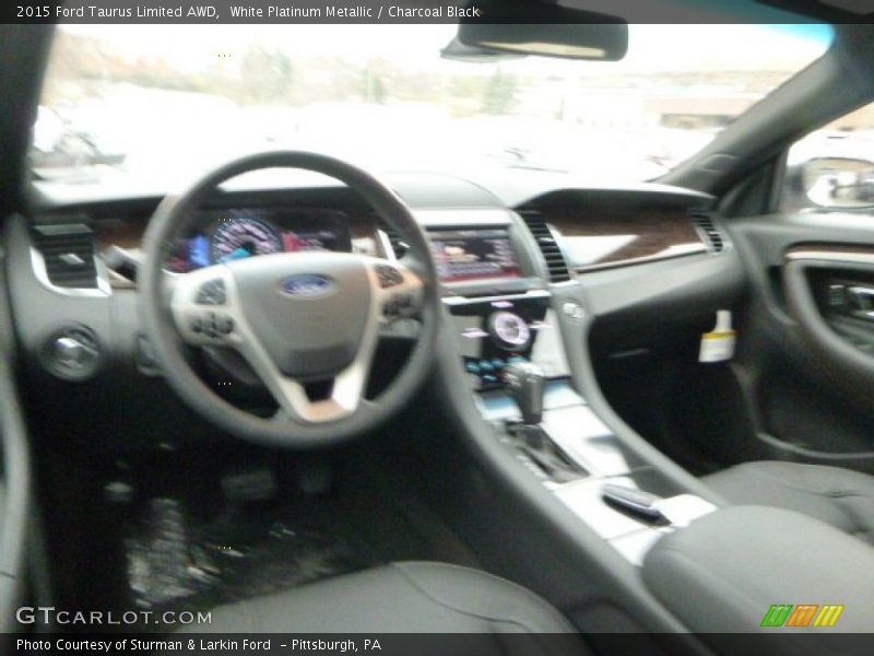 White Platinum Metallic / Charcoal Black 2015 Ford Taurus Limited AWD