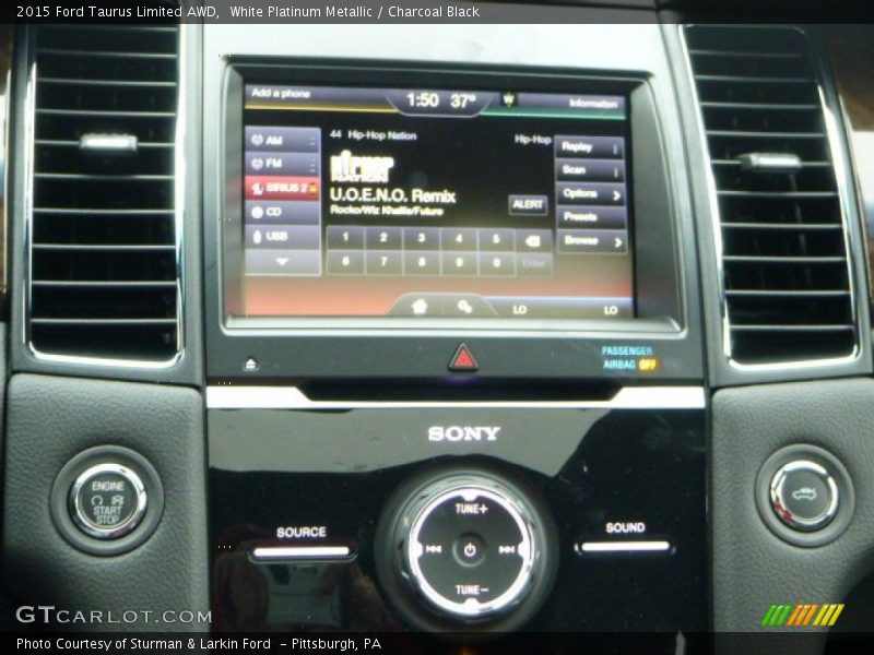 White Platinum Metallic / Charcoal Black 2015 Ford Taurus Limited AWD