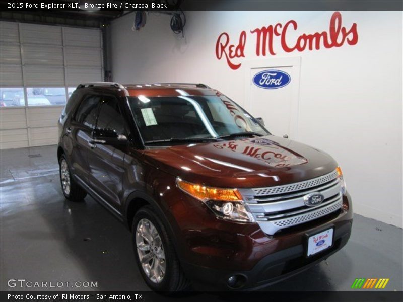 Bronze Fire / Charcoal Black 2015 Ford Explorer XLT