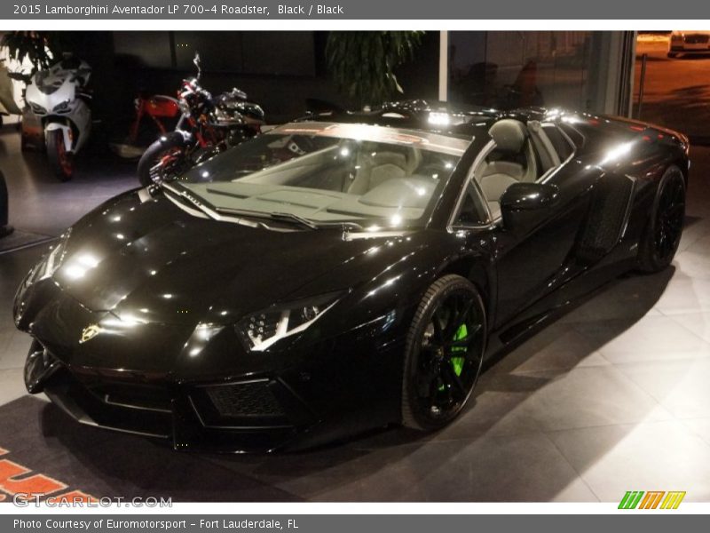 Black / Black 2015 Lamborghini Aventador LP 700-4 Roadster