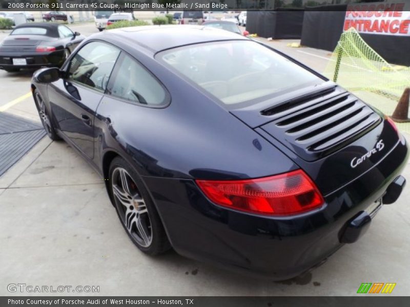 Midnight Blue Metallic / Sand Beige 2008 Porsche 911 Carrera 4S Coupe