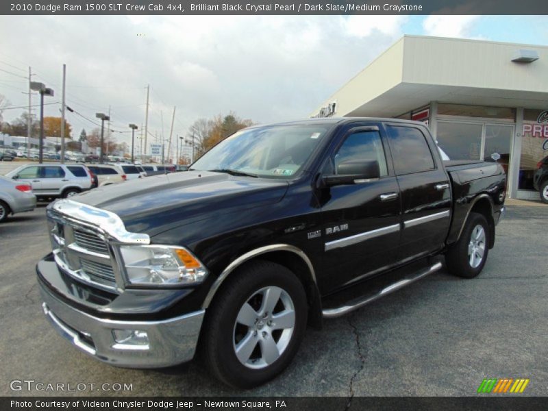 Brilliant Black Crystal Pearl / Dark Slate/Medium Graystone 2010 Dodge Ram 1500 SLT Crew Cab 4x4
