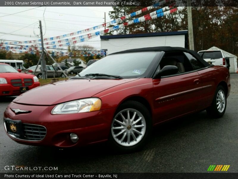 Dark Garnet Red Pearlcoat / Taupe 2001 Chrysler Sebring LXi Convertible
